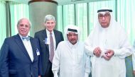 Sheikh Faisal bin Qassim Al Thani (second right), QBA Chairman; Hussein Al Fardan (right), First Deputy to the Chairman and  Norton Schwartz, President and CEO of BENS along with other BENS official during their meeting.