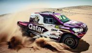 Nasser Saleh Al Attiyah at home in the sand at the Qatar Cross-Country Rally.