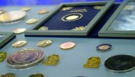 Medals displayed at the exhibition