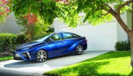 Toyota’s Mirai, a hydrogen fuel cell vehicle. 