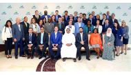 Saad Sherida Al Kaabi, President and CEO of Qatar Petroleum with students and faculty of Georgetown University’s GEMBA programme, yesterday, during their visit to Qatar.