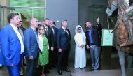 The Chairman of the Council of Ministers of Bosnia and Herzegovina, Denis Zvizdic, along with his accompanying delegation at the Museum of Islamic Art.