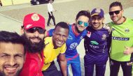 FROM LEFT: Captains of the Pakistan Super League (PSL) teams, Shoaib Malik (Multan Sultans), Misbah-ul-Haq (Islamabad United), Darren Sammy (Peshawar Zalmi), Imad Wasim (Karachi Kings), Sarfraz Ahmed (Quetta Gladiators) and Brendon McCullum (Lahore Qaland