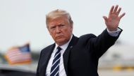 US President Donald Trump waves upon his arrival in West Palm Beach, Florida, US, March 2, 2018. REUTERS/Kevin Lamarque