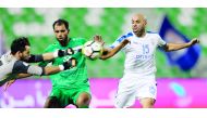 Action from the QNB Stars League match between Al Ahli and Al Kharaitiyat  at Al Ahli Stadium in Doha yesterday.