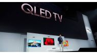 The new 2018 Samsung QLED TV unveiled by JH Han, President of Visual Display. Picture: Facebook/Samsung 