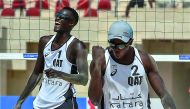 Cherif Younousse (left) and Tajin Ahmed are aiming to win Qatar’s first World Tour gold medal on home sand.  
