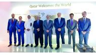 Officials at the Qatar Pavillion at ITB Berlin 2018.
