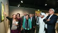 Katara General Manager Dr Khalid bin Ibrahim Al Sulaiti and Palestinian Ambassador Munir Ghannam along with other diplomats and dignitaries at the launch of Palestinian Week on Tuesday.