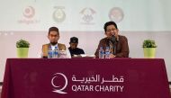 Indonesian Ambassador to Qatar, Air Marshal (Ret) Muhammad Basri Sidehabi speaking during the lecture programme.
