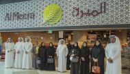 NAMA Center officials during the visit to the Al Meera Branch at Gulf Mall. 