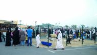 A large number of crowd attending the Halal Qatar Festival.