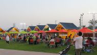 Various arrangements at “Al Bidda Park Spring Bazaar”. 