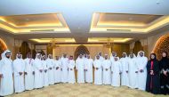UDC President & CEO, Ibrahim Al Othman, the members of Executive Management and staff during the annual staff gathering event at Marsa Malaz Kempinski at The Pearl Qatar. 