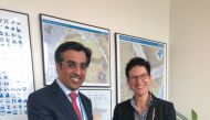 The Chairman of the National Human Rights Committee (NHRC), H E Dr Ali bin Smaikh Al Marri, with UN Assistant Secretary-General for Humanitarian Affairs, Ursula Mueller. 