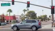 A self driving Volvo vehicle, purchased by Uber, moves through an intersection in Scottsdale, Arizona, U.S., December 1, 2017. Reuters/Natalie Behring
