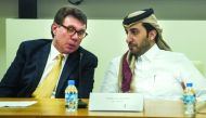 Dean of CLPP, Professor Clinton Francis (left), and CEO of QIC, Faisal Rashid Al Sahouti.
