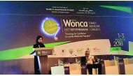 Dr Samya Ahmad Al Abdulla, Senior Consultant Family Physician and Executive Director for Operations, PHCC addressing the conference. 