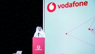 Vodafone Qatar’s CEO, Sheikh Hamad bin Abdullah Al Thani, speaks at the Innovation Day event. 