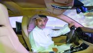 Salman Jassem Al Darwish, Chairman and CEO of Porsche Centre Doha, inside the all-new Porsche Panamera Turbo Sport Turismo.