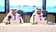 Dr Khalid bin Ibrahim Al Sulaiti (right), Katara General Manager and  Jihad Al Jaidah, member of 7th Senyar organising committee, speaking at a press conference at Katara, yesterday.