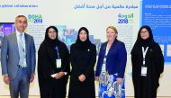 From left: Professor Lord Darzi of Denham, Executive Chair of WISH; Sultana Afdhal, CEO; H E Dr Hanan Mohamed Al Kuwari, Minister of Public Health; Professor Nicola Ryley, Chief Nursing Officer, Hamad Medical Corporation; and Mariam Nooh Al Mutawah, Execu