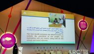 QU VP for Research and Graduate Studies, Prof Mariam Al Maadeed giving a presentation at the ARC ’18.