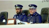 National Counter-terrorism Committee Chairman Maj Gen Abdulaziz Abdullah Al Ansari (right), presented a paper “The Process of Radicalisation in the Information Society Era”, that discussed the ways of protecting society through improving the life of the i