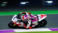 Qatar’s Mishal Al Naimi in action during the fourth round of the Qatar Superstock600 at Losail International Circuit this weekend.