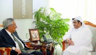 NHRC Chairman H E Dr Ali bin Sumaikh Al Marri with the Adviser of the Italian Prime Minister, Franco Bassanini, yesterday