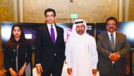 Pakistan’s Ambassador to Qatar, Shahzad Ahmad and Katara’s General Manager Dr Khalid bin Ibrahim Al Sulaiti, with embassy officials. 