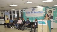 An expert speaks during the World Health Day celebrations organised by Thrissur Jilla Sauhredavedi (Vedi) and Naseem Al-Rabeeh on April 7. 