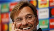 Liverpool manager Juergen Klopp during the press conference. Reuters/Carl Recine
