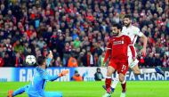  Liverpool's Mohamed Salah scores their second goal Action Images via Reuters/Carl Recine 