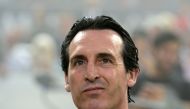 Paris Saint-Germain's Spanish headcoach Unai Emery looks on during the French Ligue 1 football match between Bordeaux and Paris Saint-Germain (PSG) at The Mamut Atlantique Stadium in Bordeaux on April 22, 2018. AFP / NICOLAS TUCAT