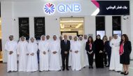Ali Ahmed Al Kuwari (ninth right), QNB Group CEO, along with the group’s top management representatives on the sidelines of two-day Strategy Conference in Kuwait.