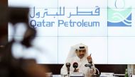 FILE PHOTO: Saad al-Kaabi, chief executive of Qatar Petroleum, gestures during a news conference in Doha, Qatar, December 11, 2016. REUTERS/Naseem Zeitoon/File Photo