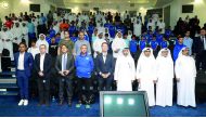 Newly enrolled students of Aspire Academy attend the Scholarship Ceremony along with their parents at Aspire Academy in Doha on Tuesday.