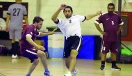 Action during the Qatar Olympic Committee (QOC) Ramadan Futsal Tournament on Tuesday.