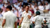England's Stuart Broad reacts Action Images via Reuters/John Sibley