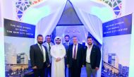 Turkish Ambassador to Qatar, Fikret Ozer (second right), and Ahmet Atis, CEO of Atis Yapi, and other officials during a Suhoor event at Sharq Village and Spa.