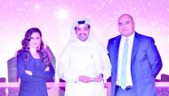 Hamad Rashid Suwaid (centre), Nakilat’s Information Technology Manager, with the Microsoft Digital Transformation Award 2018, during a ceremony hosted by Microsoft recently, in Doha.