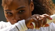 US player Serena Williams reacts against Germany's Julia Goerges during their women's singles semi-final match on the tenth day of the 2018 Wimbledon Championships at The All England Lawn Tennis Club in Wimbledon, southwest London, on July 12, 2018. AFP /