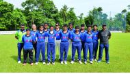 Stallions Cricket Academy players and officials pose for a picture on complexion of their Sri Lankan tour yesterday.