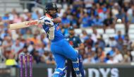 India's Shikhar Dhawan plays a shot during the third One Day International (ODI) cricket match between England and India, at Headingley Stadium in Leeds, northern England on July 17, 2018. (AFP / Lindsey PARNABY)