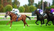 Noor Al Hawa (left) on his way to win the Grand Prix de Compiègne (L) in the Grand Prix de Vichy (Gr3) in France yesterday.  
 