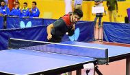 Action during the Arab Table Tennis Championship 2018 in Cairo, Egypt.