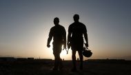 U.S troops walk at their base in Logar province, Afghanistan August 4, 2018. (REUTERS/Omar Sobhani)