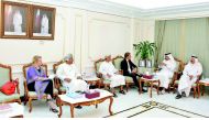 The Omani delegation with the Qatar Chamber team.