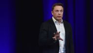Elon Musk speaks at the 68th International Astronautical Congress 2017 in Adelaide on September 29, 2017. AFP/Peter Parks